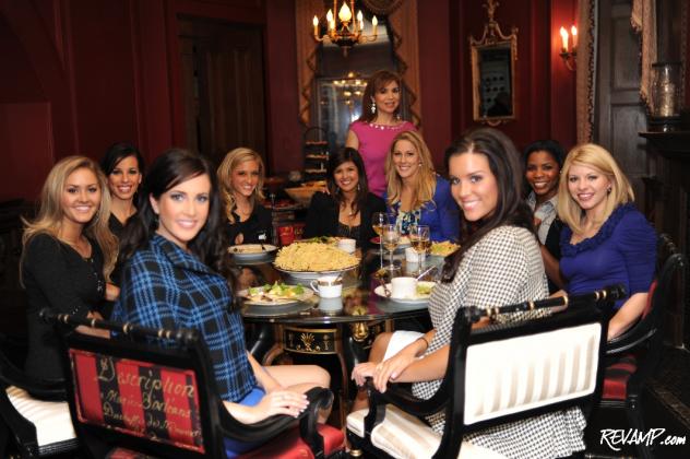 Miss DC Pageant Director Teri Galvez (pictured standing) hosted dozens of special guests from the Miss America organization at her home last night.